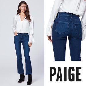 PAIGE Women's High Rise Jeans in Dark Blue